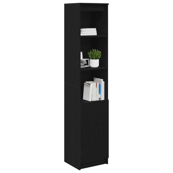 vidaXL Høybord svart eik 37,5x35x180 cm konstruert tre