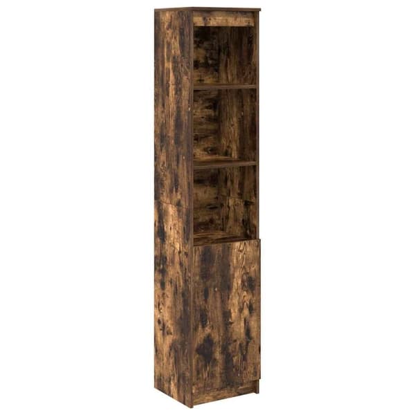 vidaXL Høybord røkt eik 37,5x35x180 cm konstruert tre