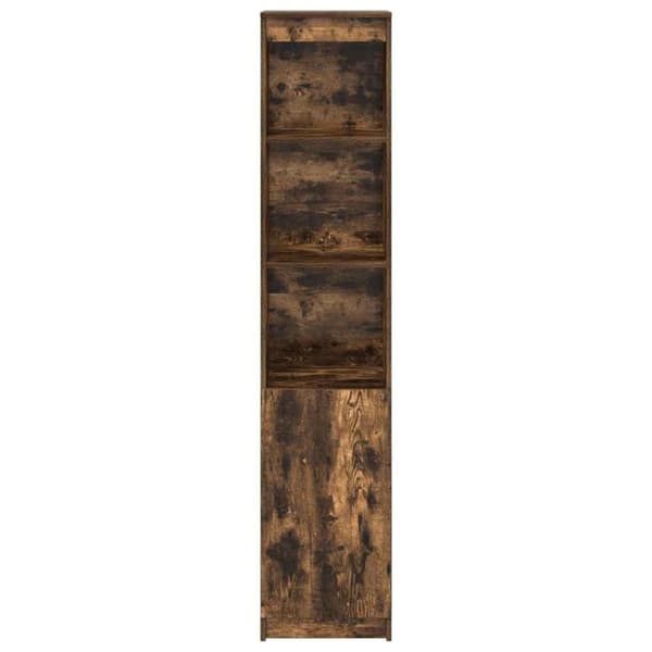 vidaXL Høybord røkt eik 37,5x35x180 cm konstruert tre