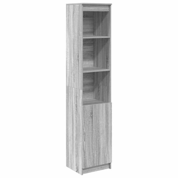 vidaXL højskab 37,5x35x180 cm konstrueret træ grå sonoma-eg