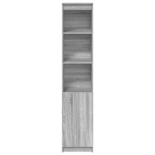 vidaXL højskab 37,5x35x180 cm konstrueret træ grå sonoma-eg