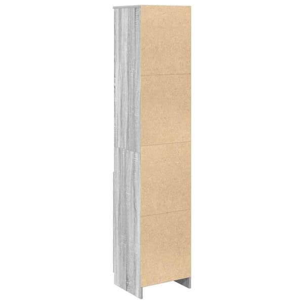 vidaXL højskab 37,5x35x180 cm konstrueret træ grå sonoma-eg