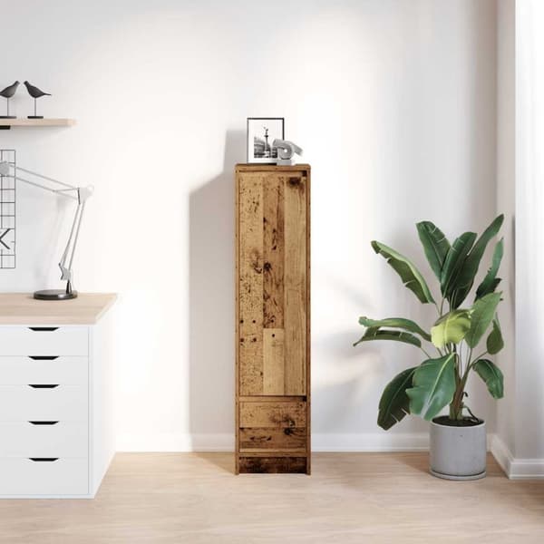 vidaXL Highboard gammelt tre 29,5x34x119,5 cm konstruert tre
