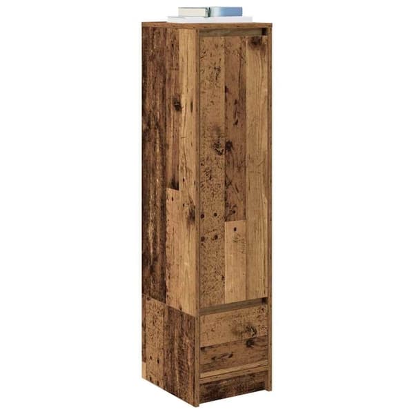 vidaXL Highboard gammelt tre 29,5x34x119,5 cm konstruert tre