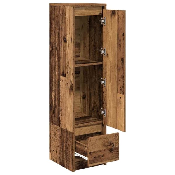 vidaXL Highboard gammelt tre 29,5x34x119,5 cm konstruert tre