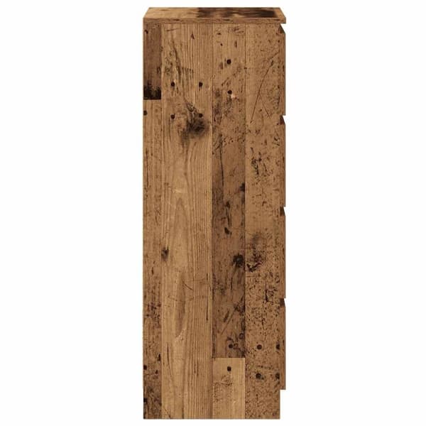 vidaXL skænk 37,5x35x99 cm konstrueret træ antikt træ