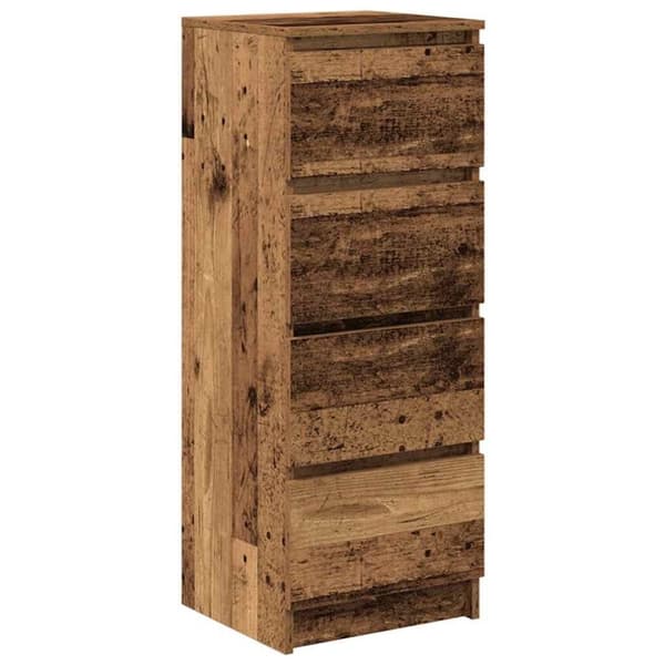 vidaXL skænk 37,5x35x99 cm konstrueret træ antikt træ