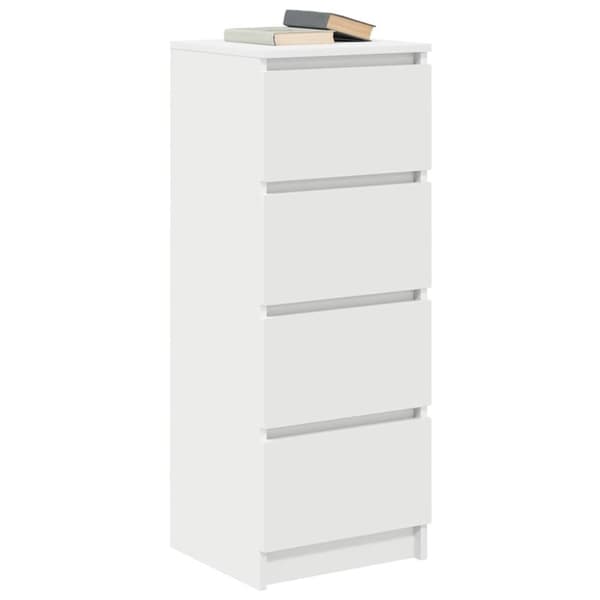 vidaXL skænk 37,5x35x99 cm konstrueret træ hvid
