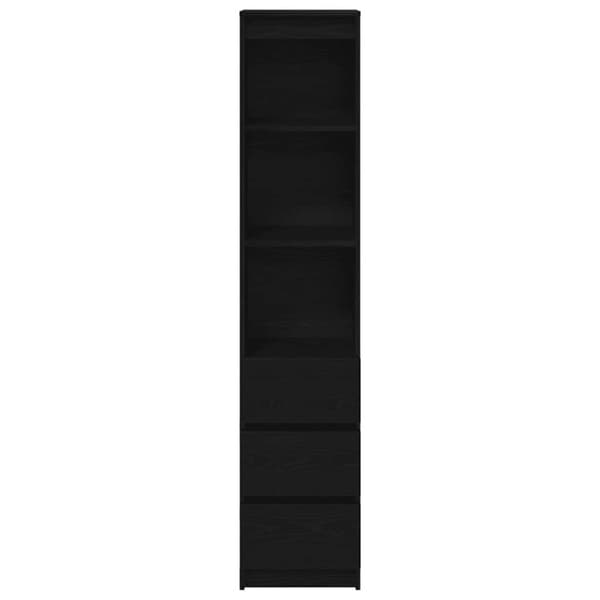 vidaXL højskab 37,5x35x180 cm konstrueret træ sort egetræsfarve