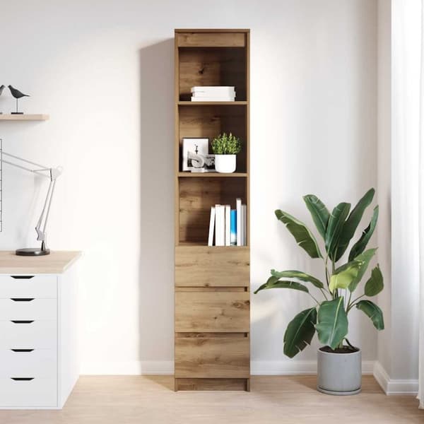 vidaXL højskab 37,5x35x180 cm konstrueret træ kunsteg