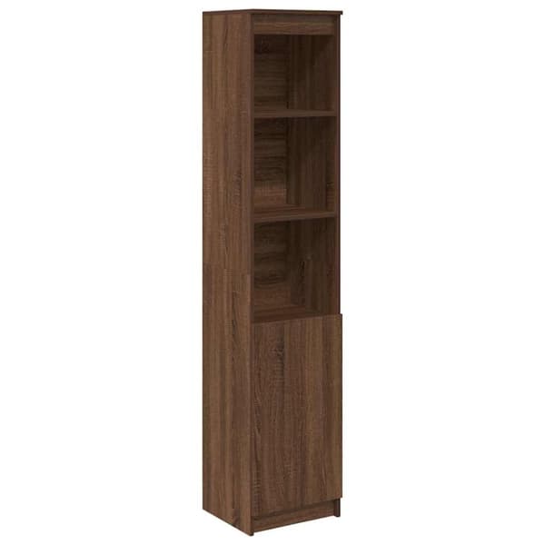 vidaXL højskab 37,5x35x180 cm konstrueret træ brun egetræsfarve