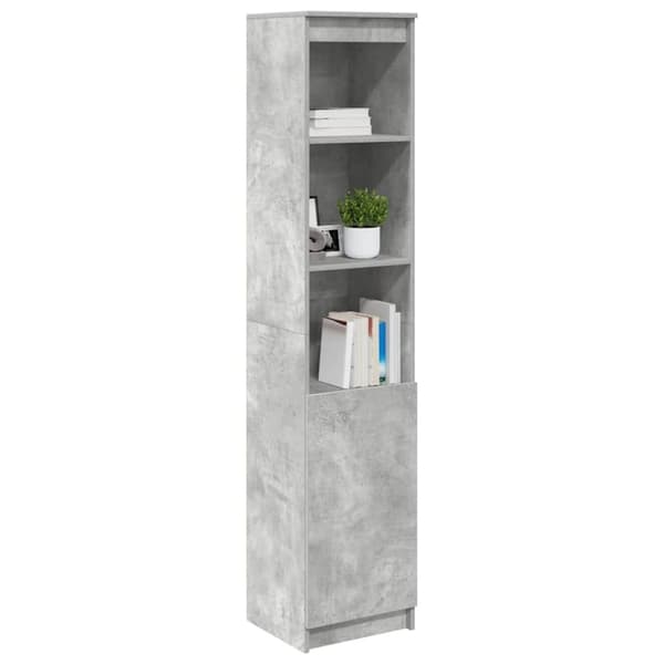 vidaXL Høybord betonggrå 37,5x35x180 cm konstruert tre