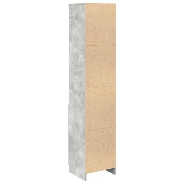 vidaXL Høybord betonggrå 37,5x35x180 cm konstruert tre