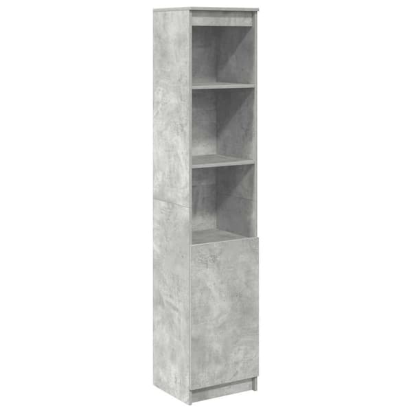 vidaXL Høybord betonggrå 37,5x35x180 cm konstruert tre