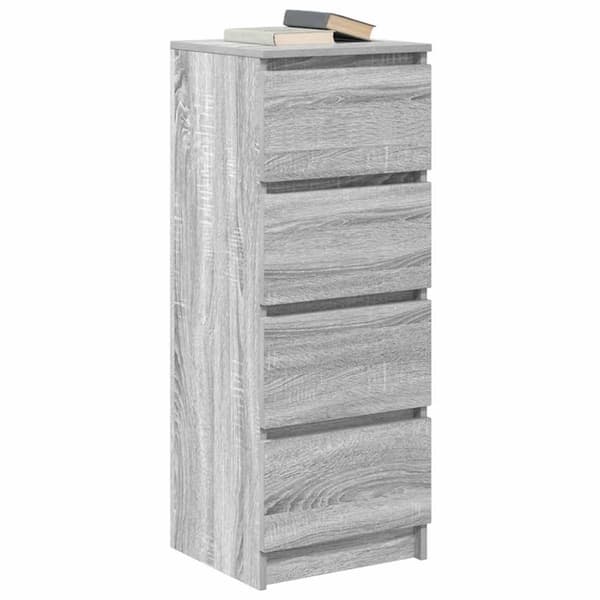 vidaXL Skjenk grå sonoma 37,5x35x99 cm konstruert tre