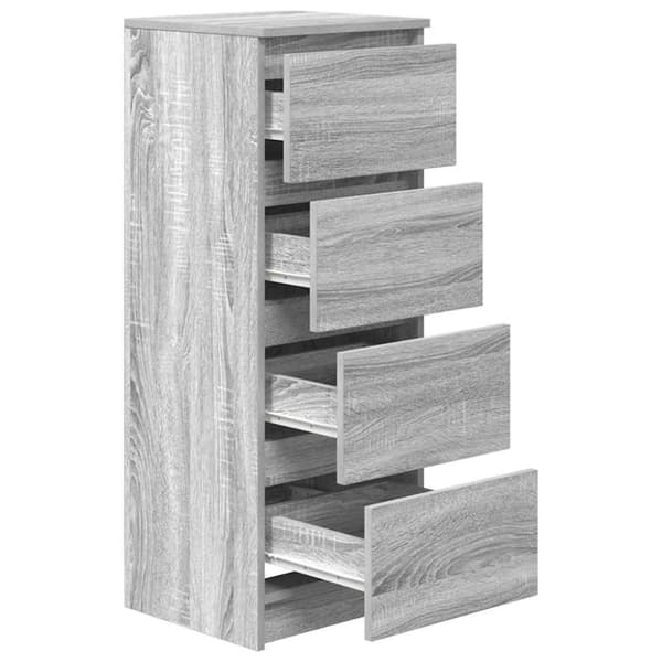 vidaXL Skjenk grå sonoma 37,5x35x99 cm konstruert tre