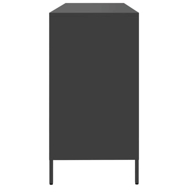 vidaXL skænk 135x39x73,5 cm koldvalset stål sort