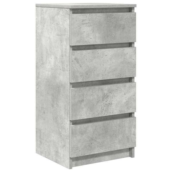 vidaXL Skjenk betonggrå 37,5x35x76 cm konstruert tre