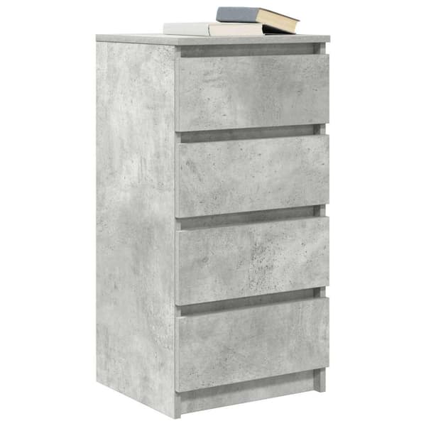 vidaXL Skjenk betonggrå 37,5x35x76 cm konstruert tre