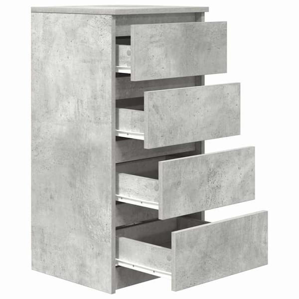 vidaXL Skjenk betonggrå 37,5x35x76 cm konstruert tre