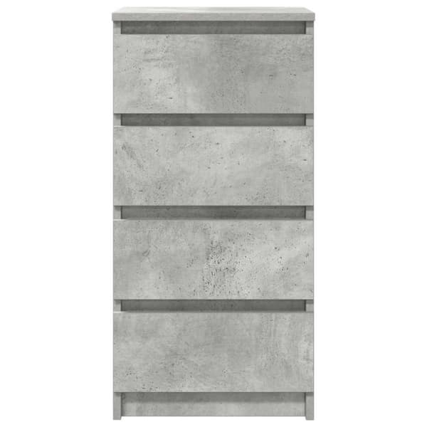 vidaXL Skjenk betonggrå 37,5x35x76 cm konstruert tre
