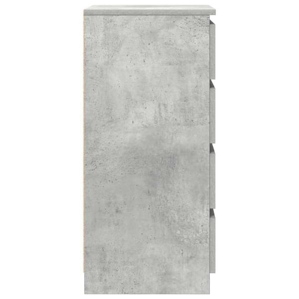 vidaXL Skjenk betonggrå 37,5x35x76 cm konstruert tre