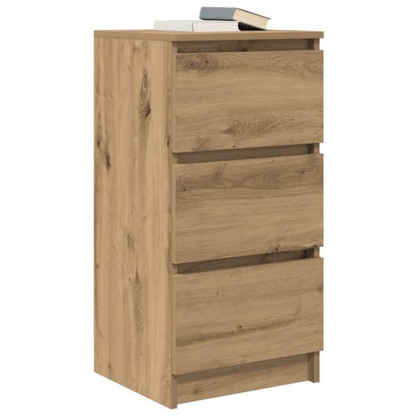 vidaXL Skänk hantverksmässig ek 37,5x35x76 cm konstruerat trä