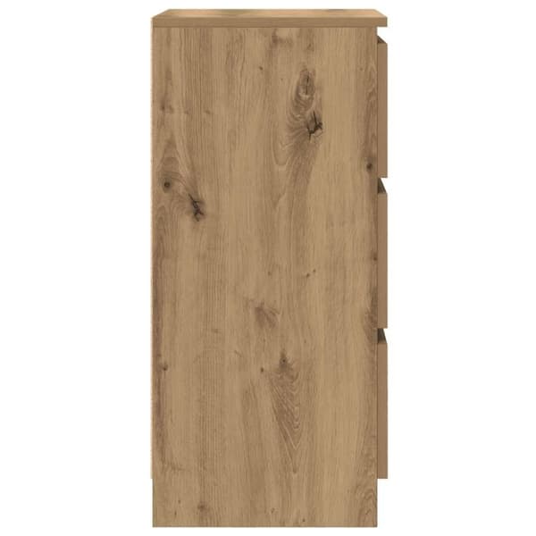 vidaXL Skänk hantverksmässig ek 37,5x35x76 cm konstruerat trä
