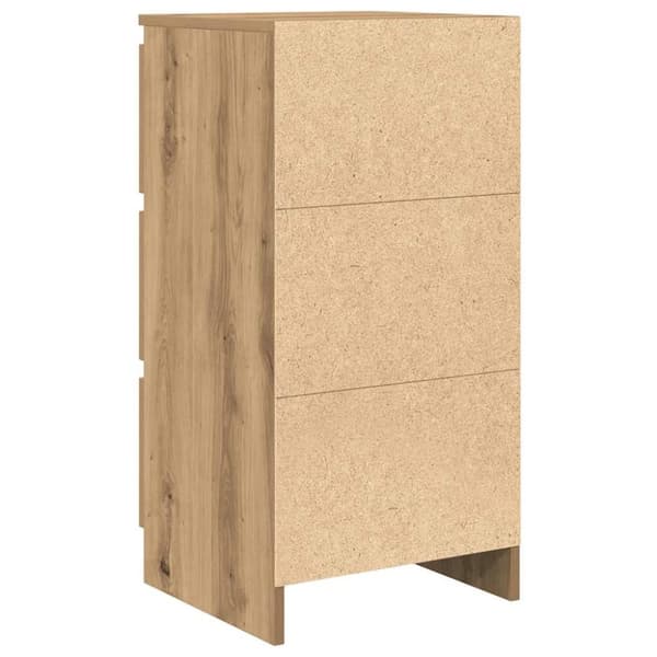 vidaXL Skänk hantverksmässig ek 37,5x35x76 cm konstruerat trä