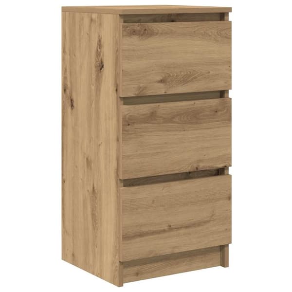vidaXL Skänk hantverksmässig ek 37,5x35x76 cm konstruerat trä