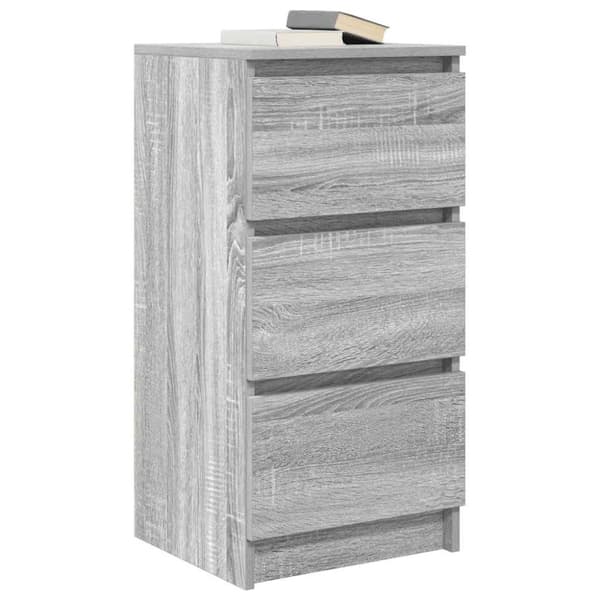 vidaXL skænk 37,5x35x76 cm konstrueret træ grå sonoma-eg