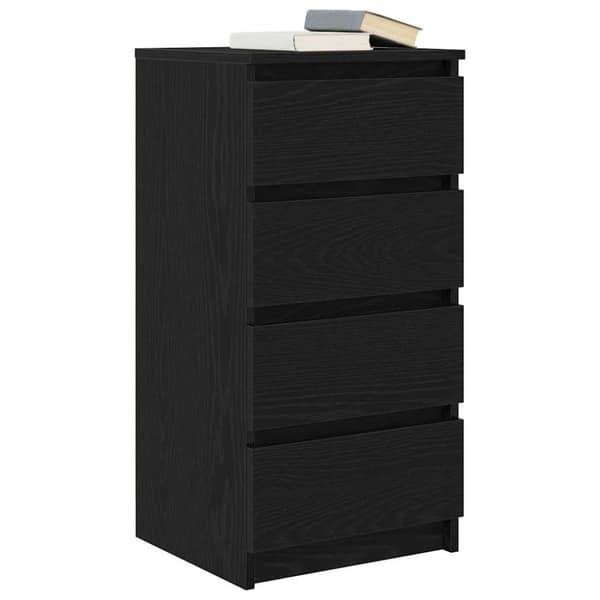 vidaXL Skänk svart ek 37,5x35x76 cm konstruerat trä