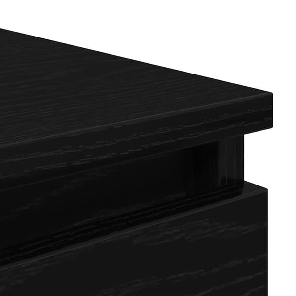 vidaXL skænk 37,5x35x76 cm konstrueret træ sort egetræsfarve