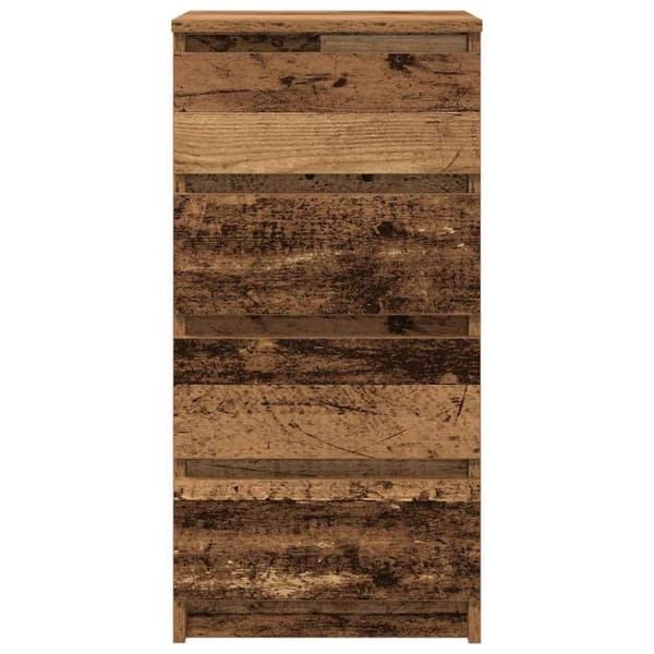 vidaXL skænk 37,5x35x76 cm konstrueret træ antikt træ