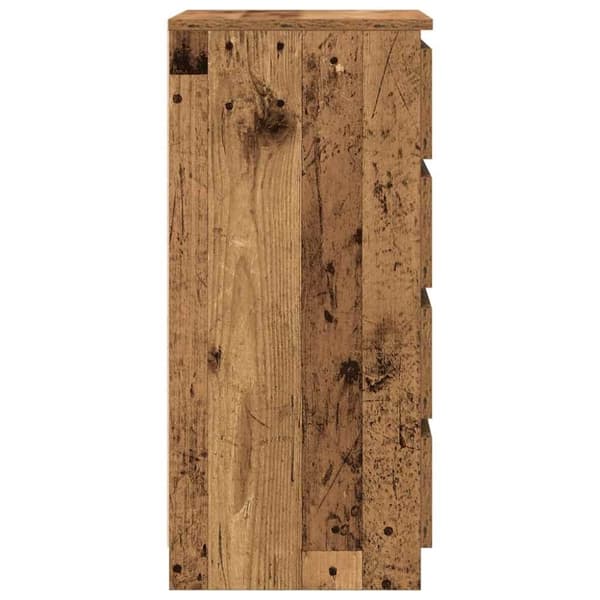 vidaXL skænk 37,5x35x76 cm konstrueret træ antikt træ