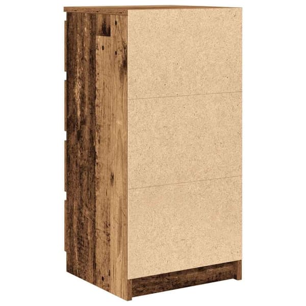 vidaXL skænk 37,5x35x76 cm konstrueret træ antikt træ