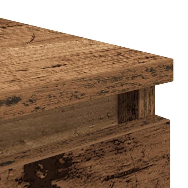 vidaXL skænk 37,5x35x76 cm konstrueret træ antikt træ