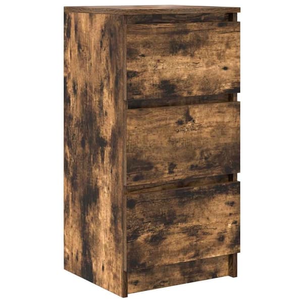 vidaXL Skjenk røkt eik 37,5x35x76 cm konstruert tre