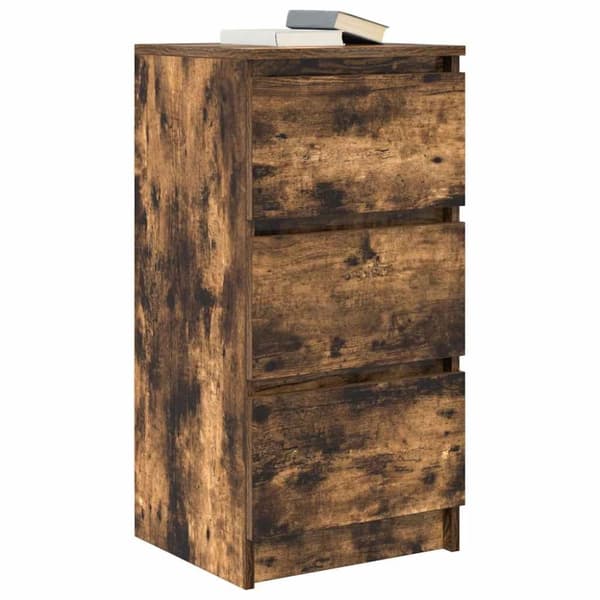vidaXL Skjenk røkt eik 37,5x35x76 cm konstruert tre