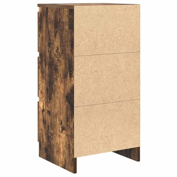 vidaXL Skjenk røkt eik 37,5x35x76 cm konstruert tre