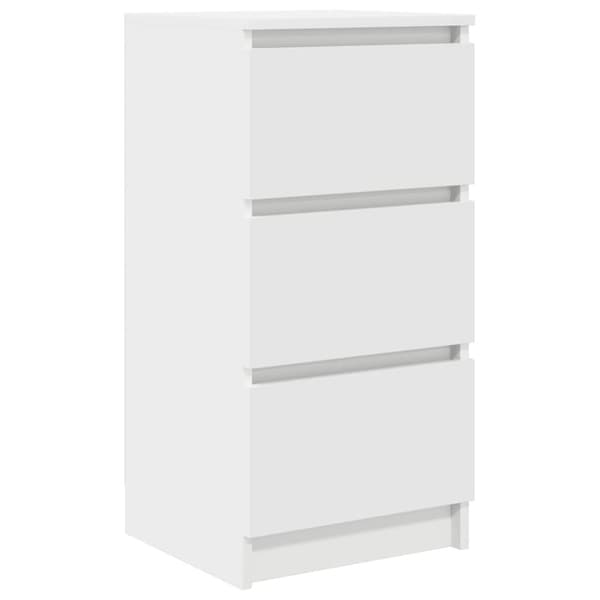 vidaXL skænk 37,5x35x76 cm konstrueret træ hvid