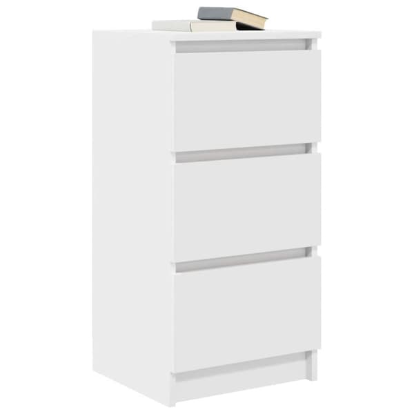 vidaXL skænk 37,5x35x76 cm konstrueret træ hvid