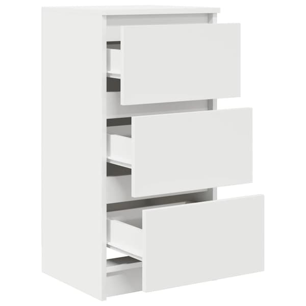 vidaXL skænk 37,5x35x76 cm konstrueret træ hvid
