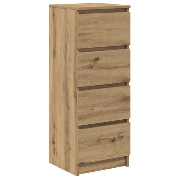 vidaXL skænk 37,5x35x99 cm konstrueret træ egetræsfarve