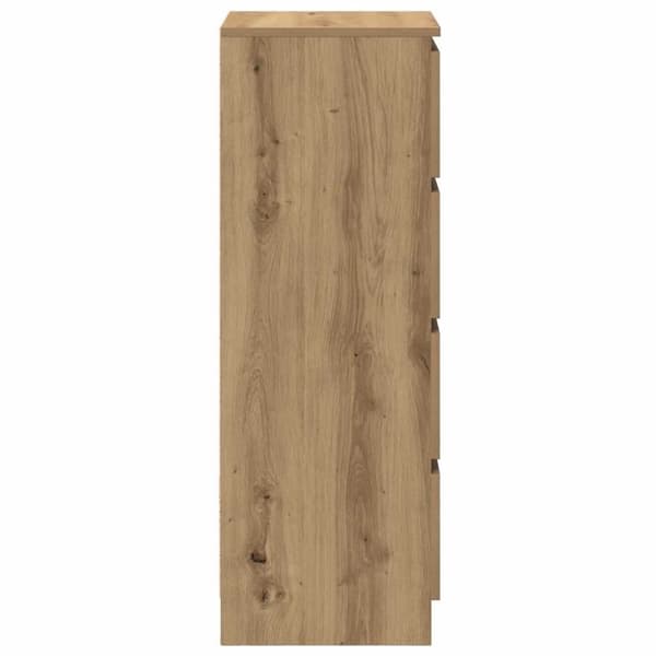 vidaXL skænk 37,5x35x99 cm konstrueret træ egetræsfarve