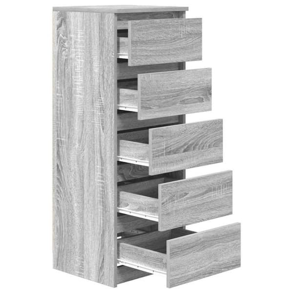 vidaXL Senkki laatikoilla harmaa sonoma 37,5x35x99 cm tekninen puu
