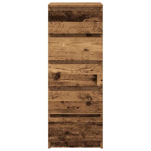 vidaXL skænk med skuffer 37,5x35x99 cm konstrueret træ antikt træ