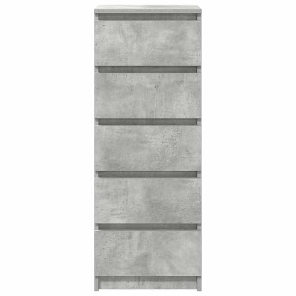 vidaXL skænk med skuffer 37,5x35x99 cm konstrueret træ betongrå