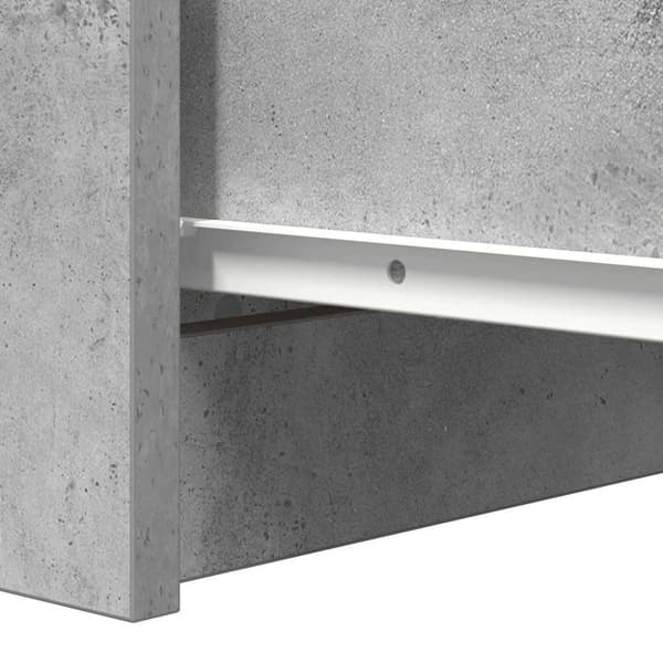 vidaXL skænk med skuffer 37,5x35x99 cm konstrueret træ betongrå