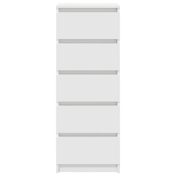 vidaXL Skänk med lådor vit 37,5x35x99 cm konstruerat trä